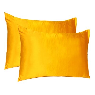 Fuchsia Dreamy Set Of 2 Silky Satin King Pillowcases - Image 0