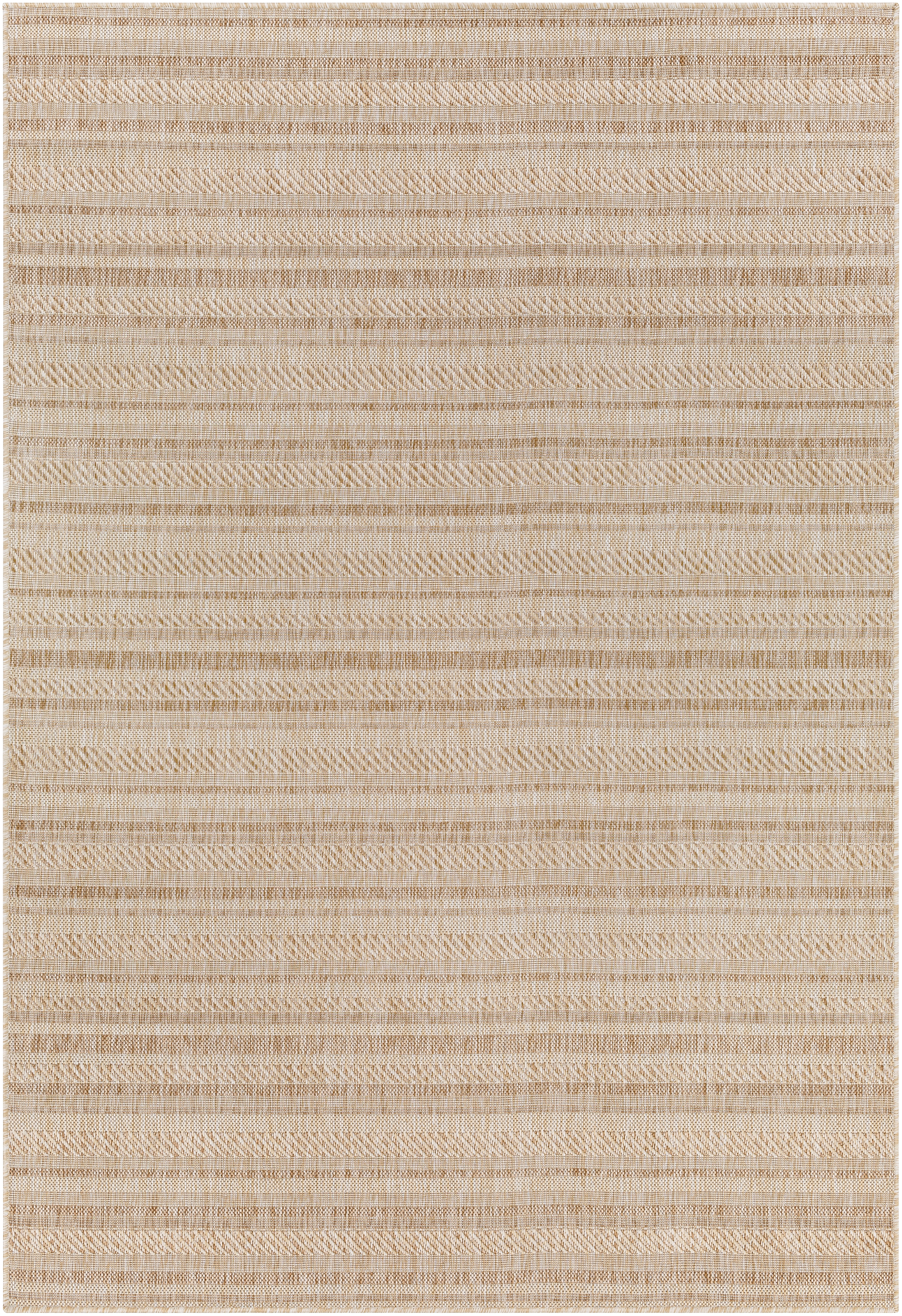Eagean Beige Outdoor 6'7" x 6'7" Machine Woven Rug - Image 0