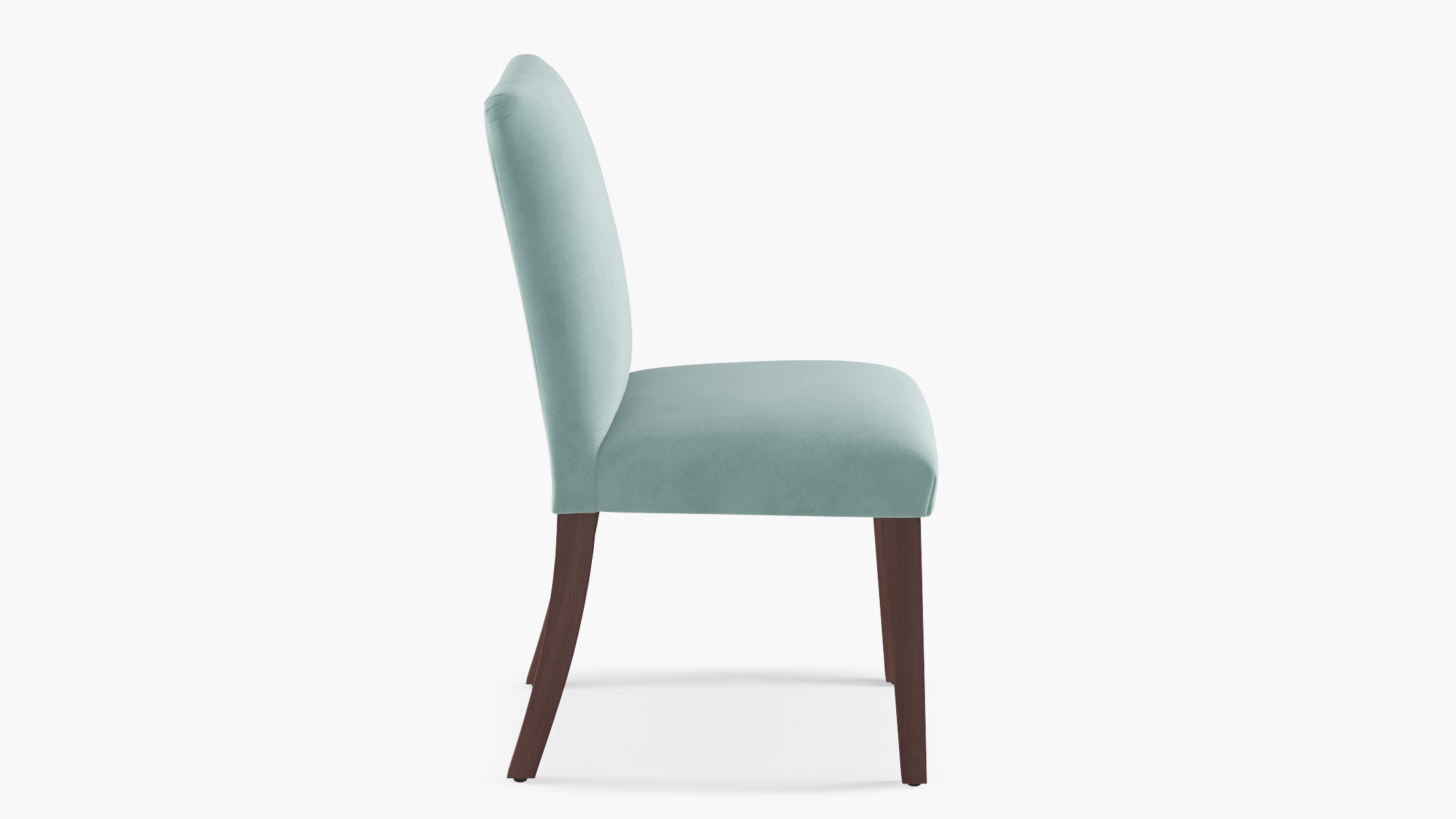 Classic Dining Chair, Aqua Classic Velvet, Espresso - Image 2