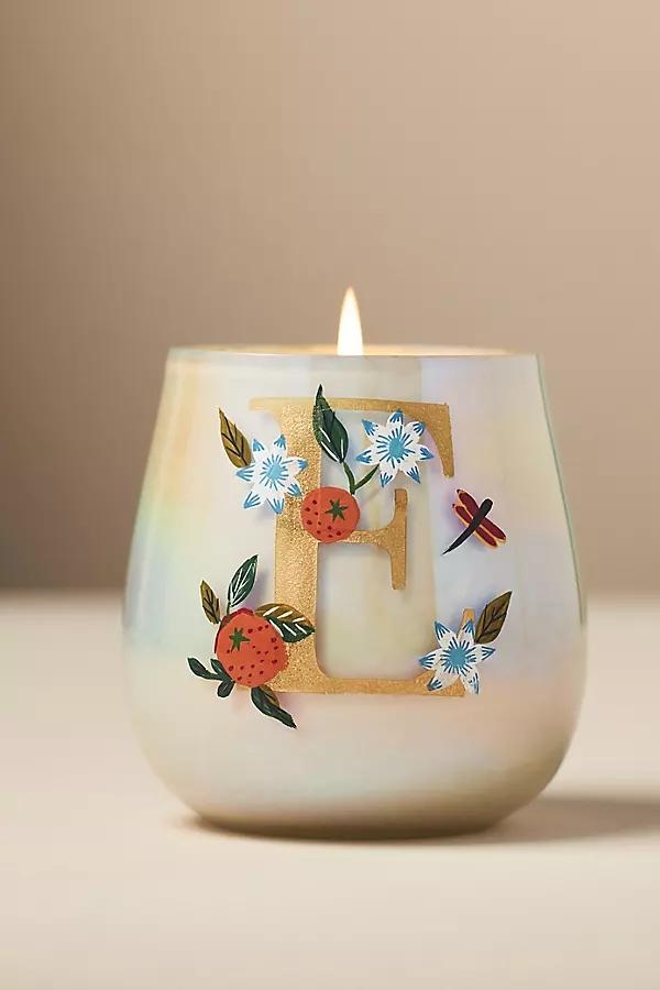 Fruity Monogram Floral Night Gardenia Glass Candle - Image 0