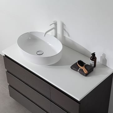 Oakley Single Bathroom Vanity, 42" Wide, Charcoal - Image 3