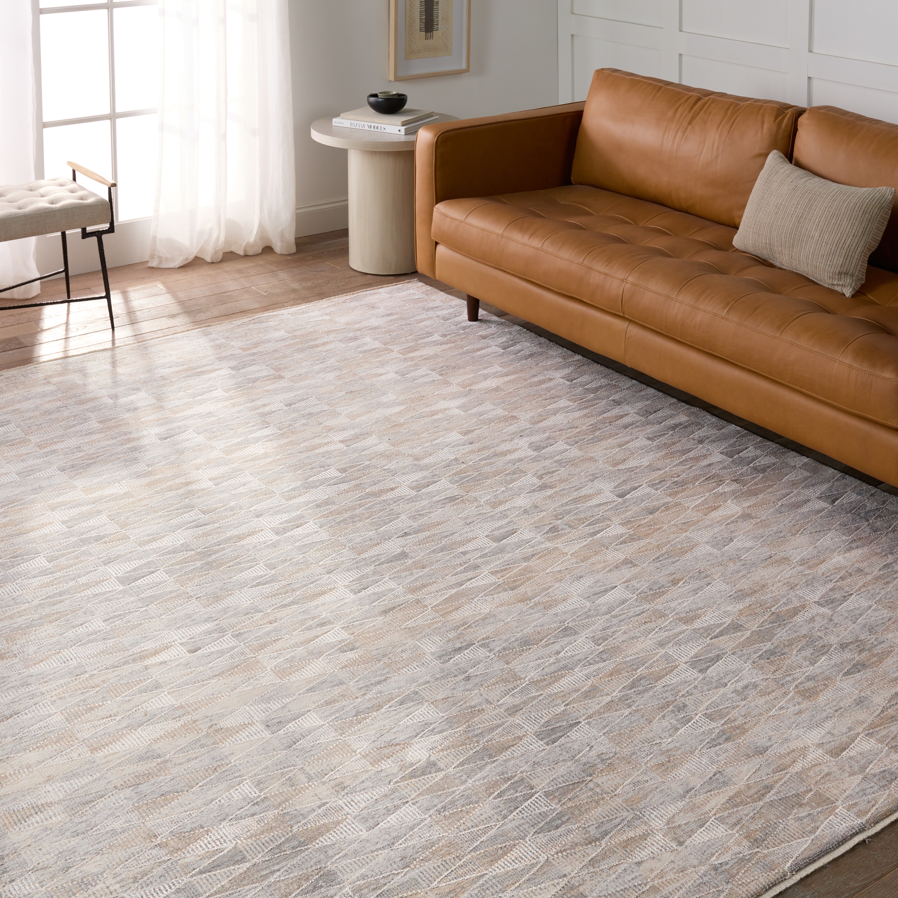 Luray Trellis Tan/ Gray Runner Rug (3'X10') - Image 4