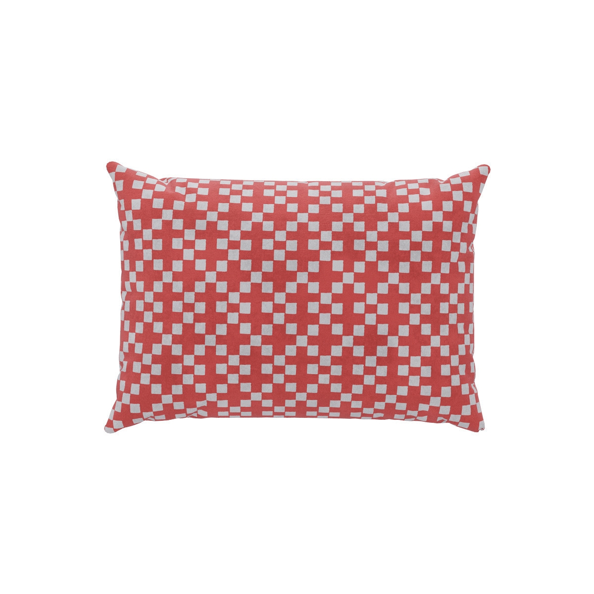 Outdoor Lumbar Pillow | Red Hopscotch - Image 0