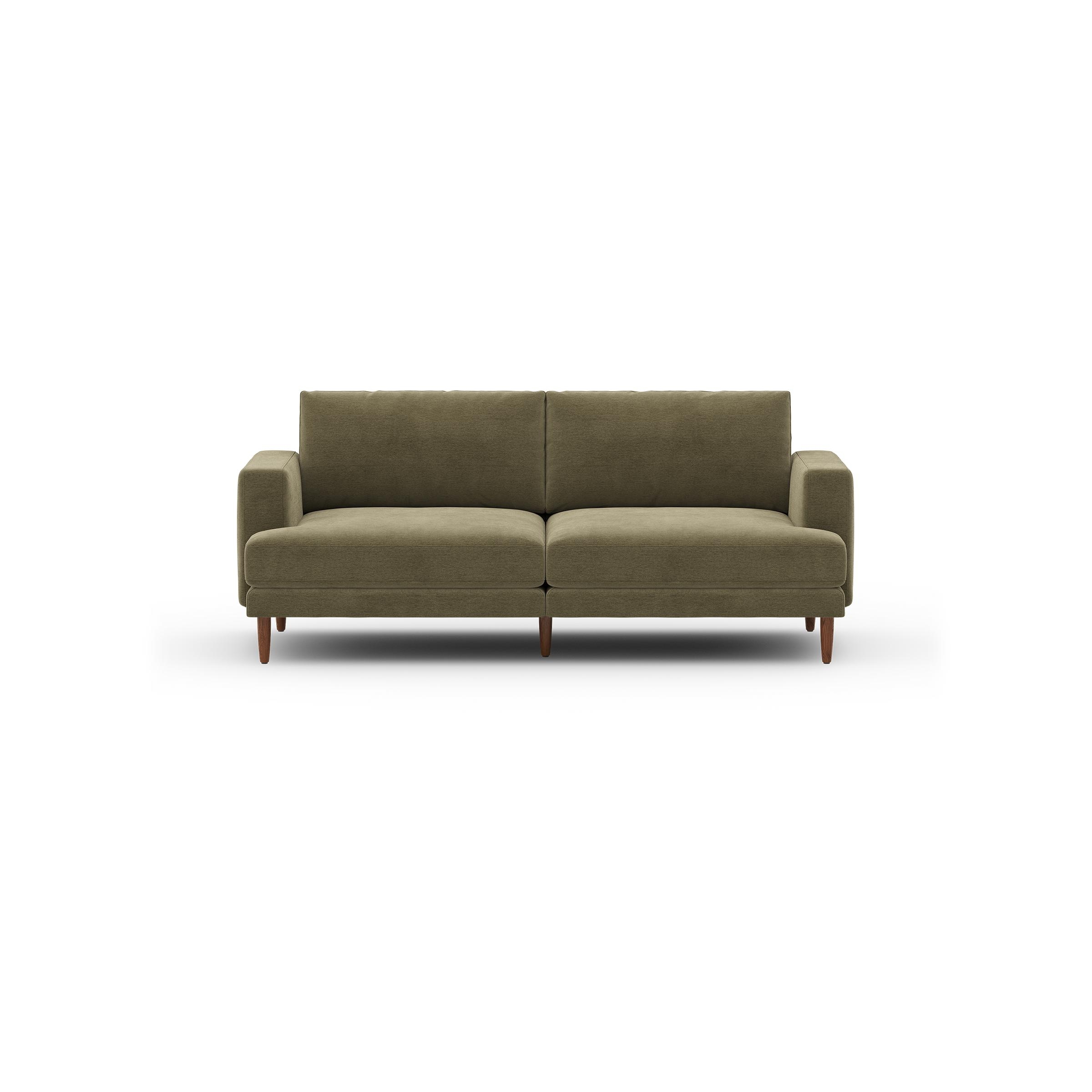 Ember Sofa - 75" / Sage - Performance Chenille / Walnut - Wood - Image 0