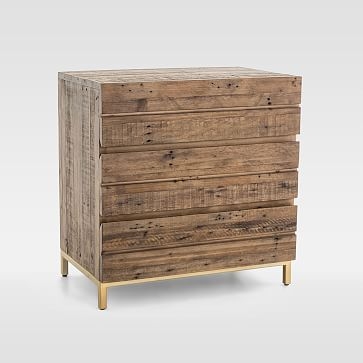 Reclaimed Wood + Iron Base 3-Drawer Dresser - Image 0