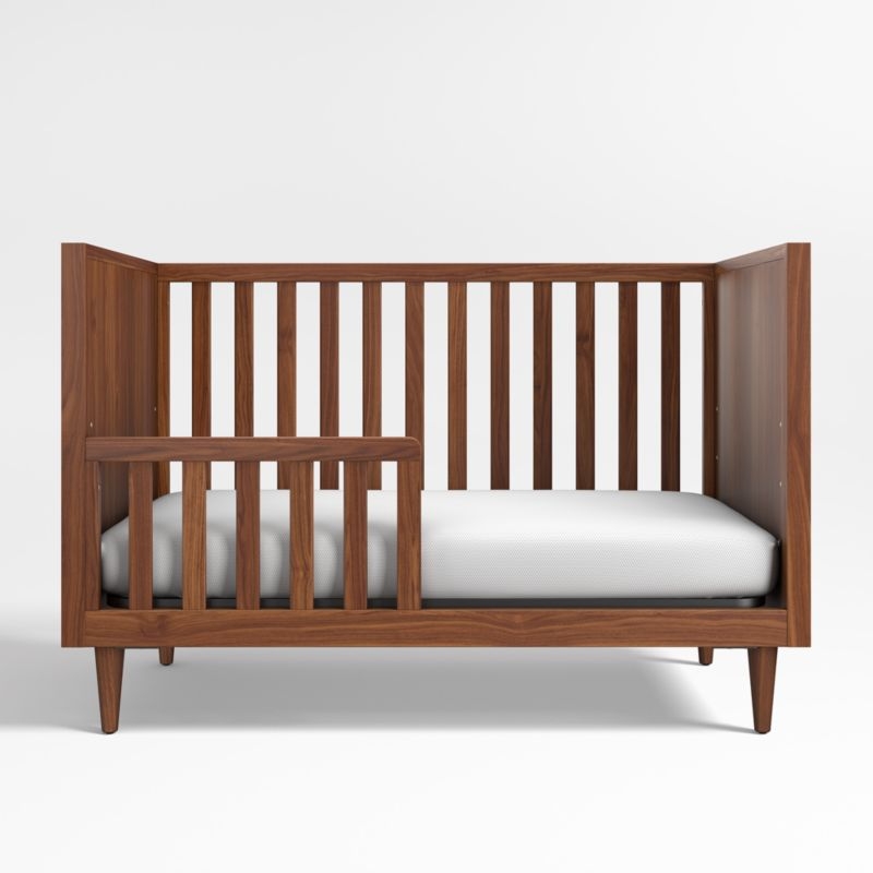 Tatum Walnut Mid-Century Wood Toddler Bed Rail - Image 5