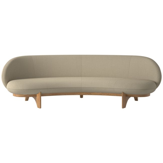 Newt 97" Curved Sofa Nomad Cafe - Image 0