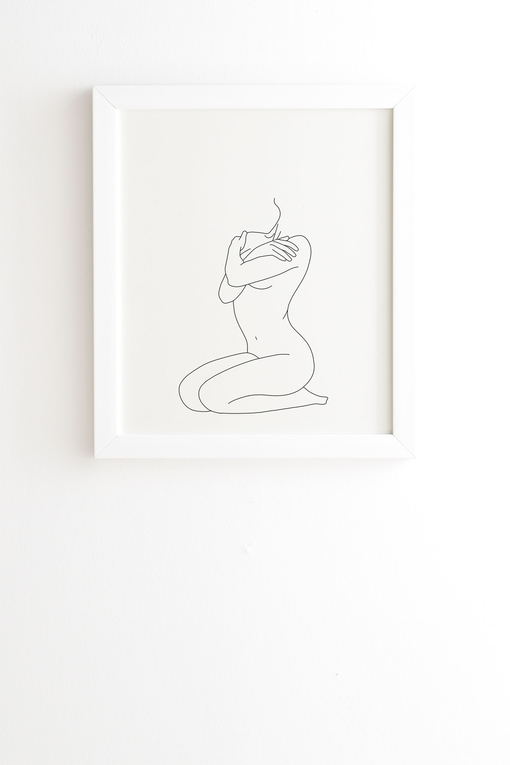 Life Drawing Illustration by The Colour Study - Framed Wall Art Basic White 14" x 16.5" - Image 0