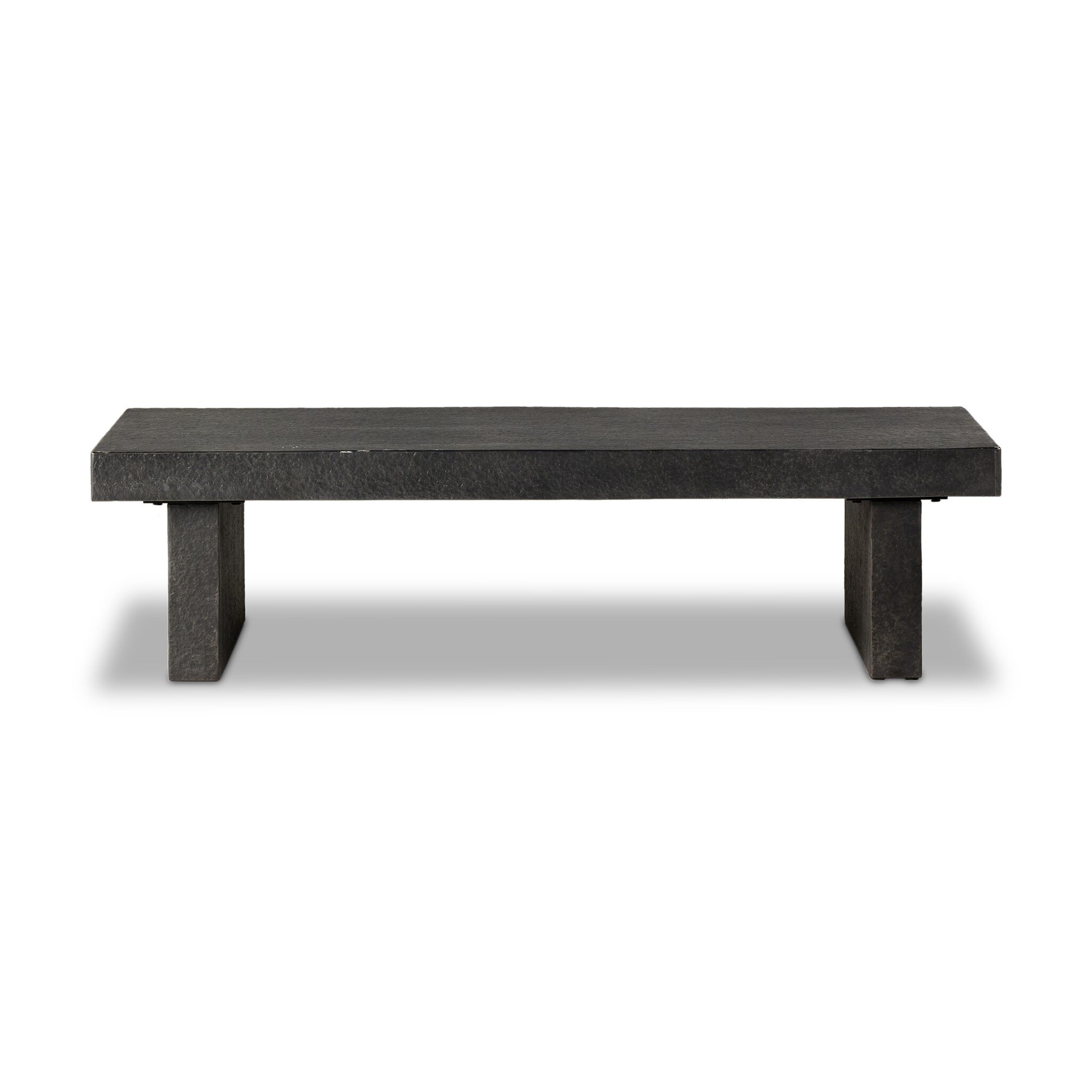Huesca Outdoor Coffee Table - Distressed Graphite Concrete - Image 4