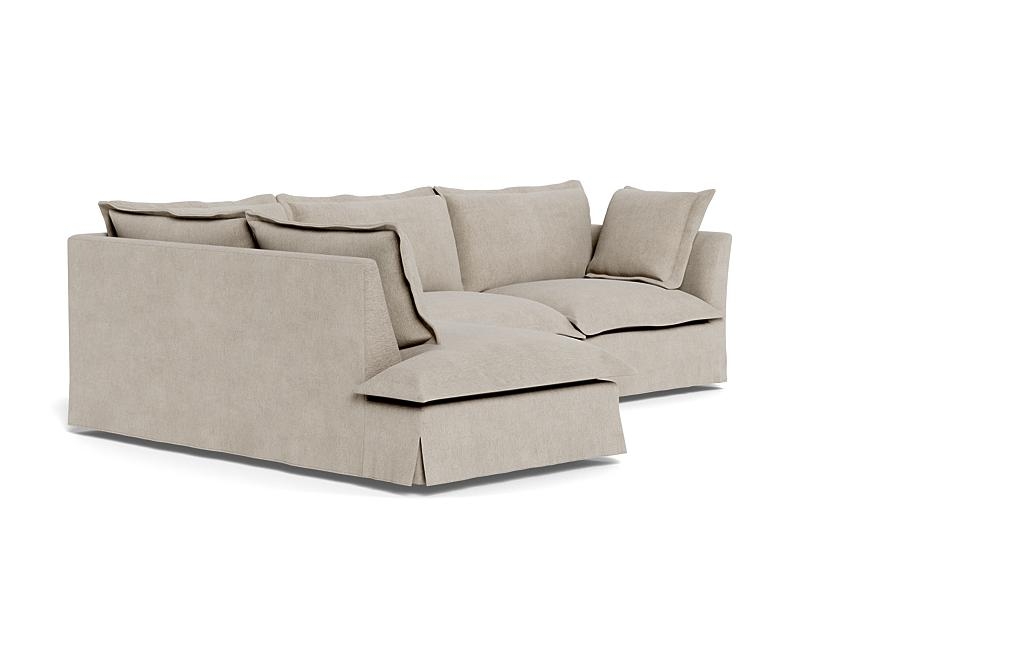 Skylar Slipcovered 3-Seat Left Bumper Sectional - Image 1
