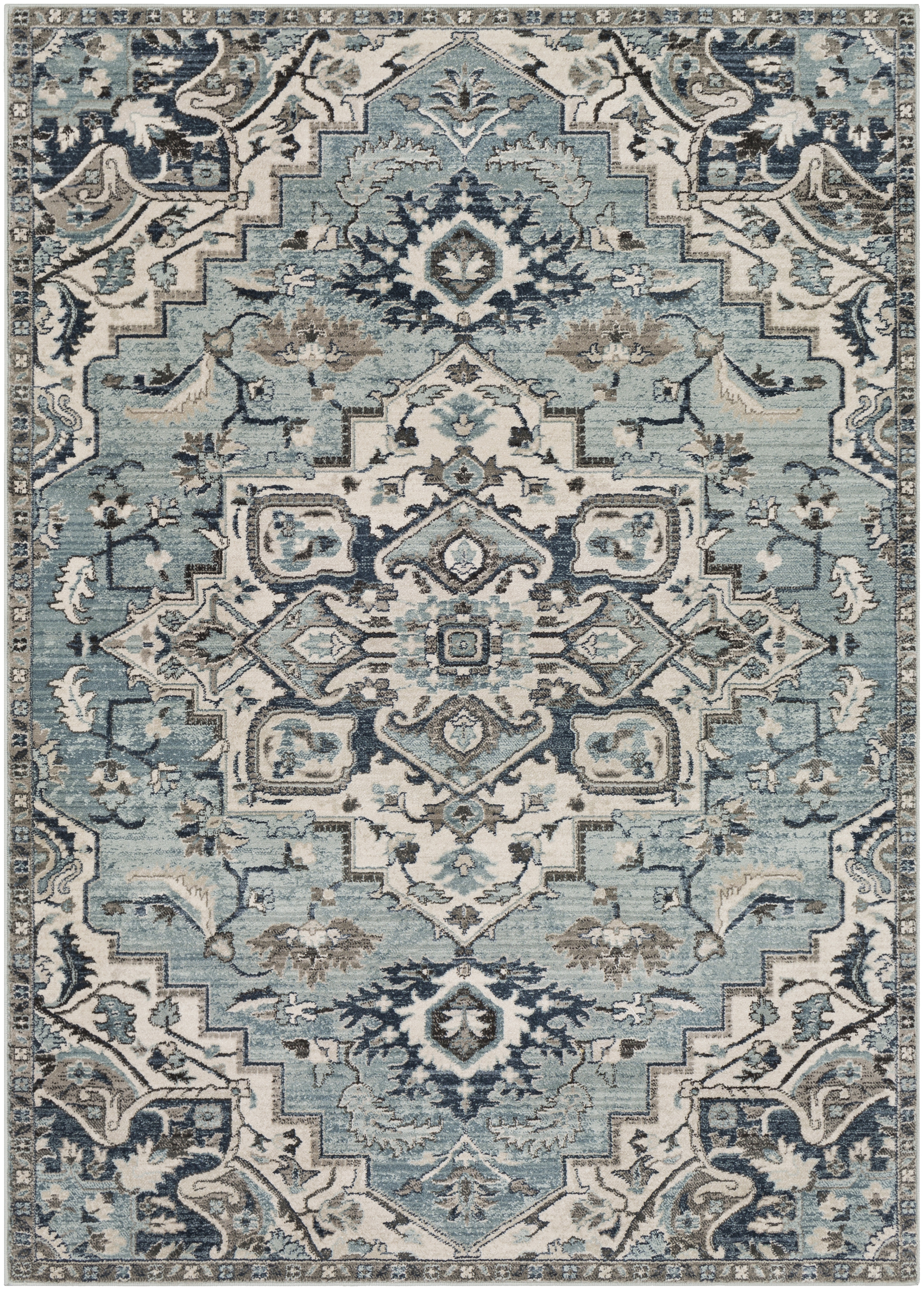 Mesopotamia Gray Indoor 8'10" x 12'4" Machine Woven Rug - Image 0