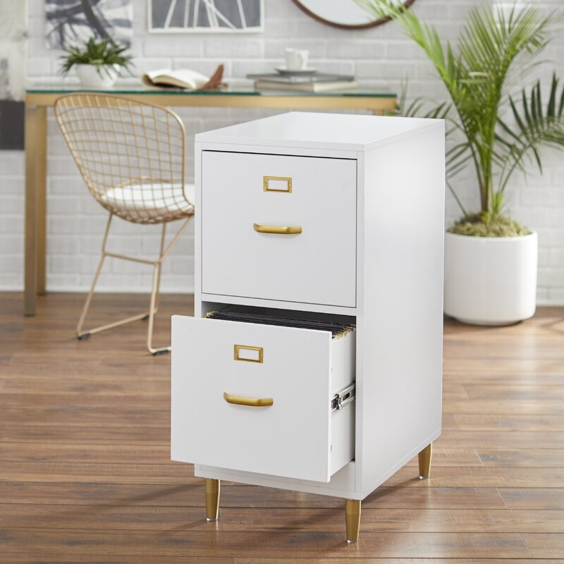 Dahle 2-Drawer Vertical Filing Cabinet, White - Image 2