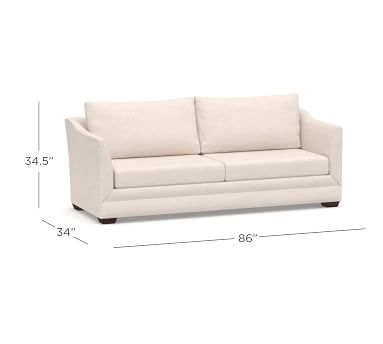 Celeste Upholstered Sofa 76.5", Polyester Wrapped Cushions, Performance Twill Warm White - Image 5