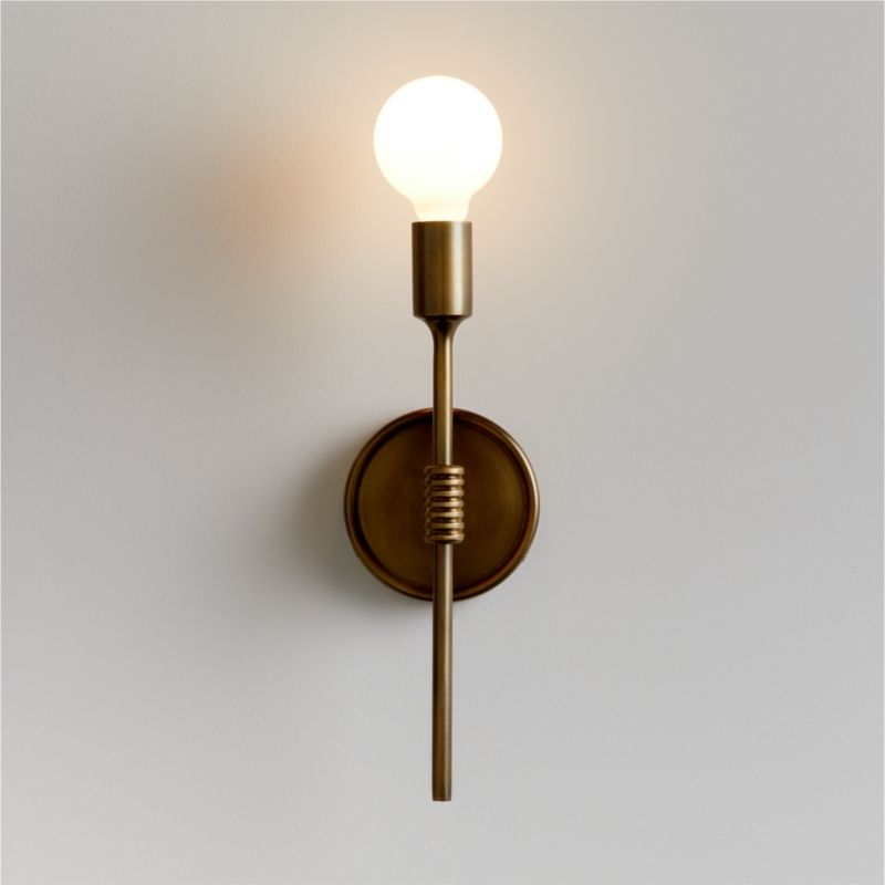 Griffin Burnished Brass Wall Sconce Light - Image 1