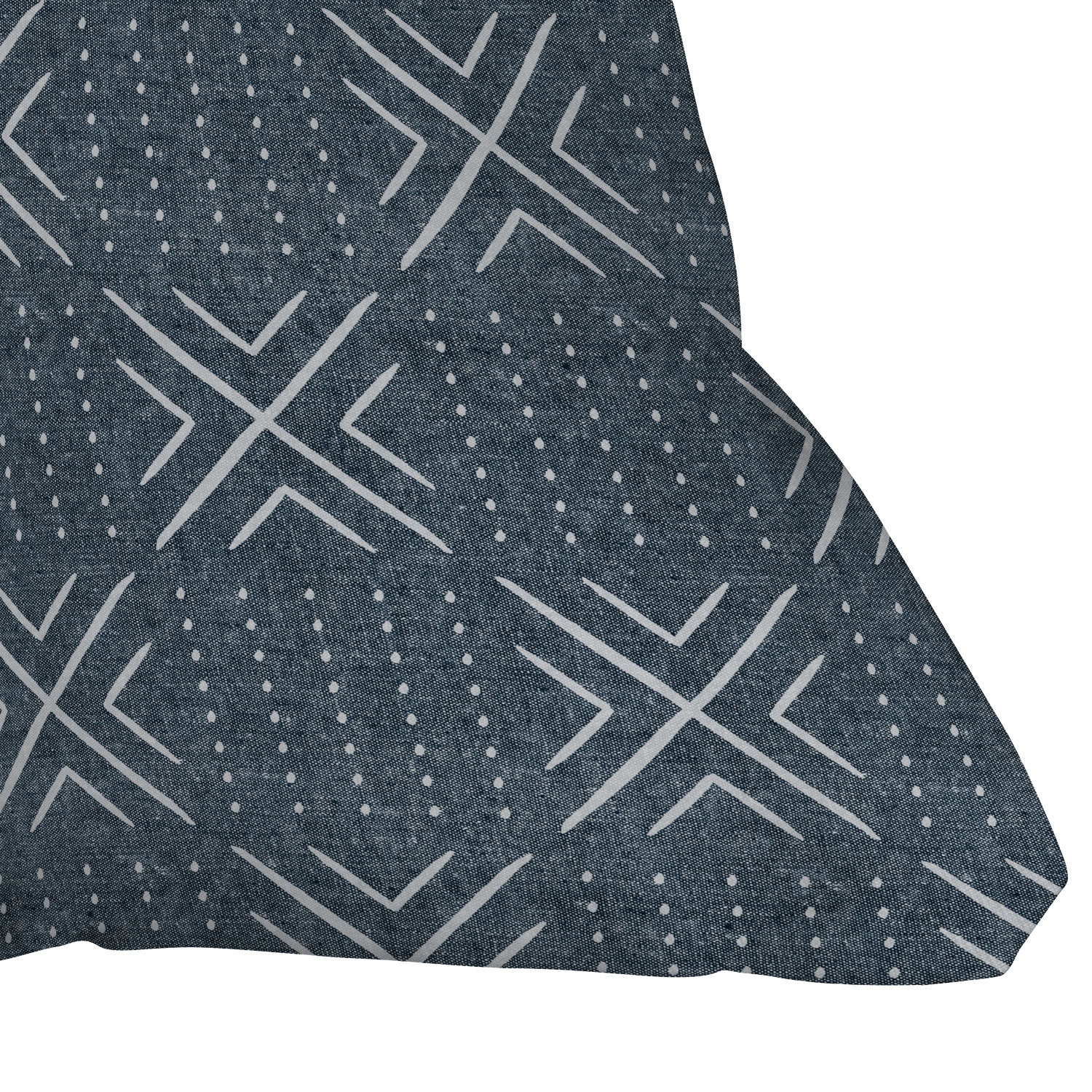 Mud Cloth Tile Navy by Little Arrow Design Co - Outdoor Throw Pillow 20" x 20" - Image 2