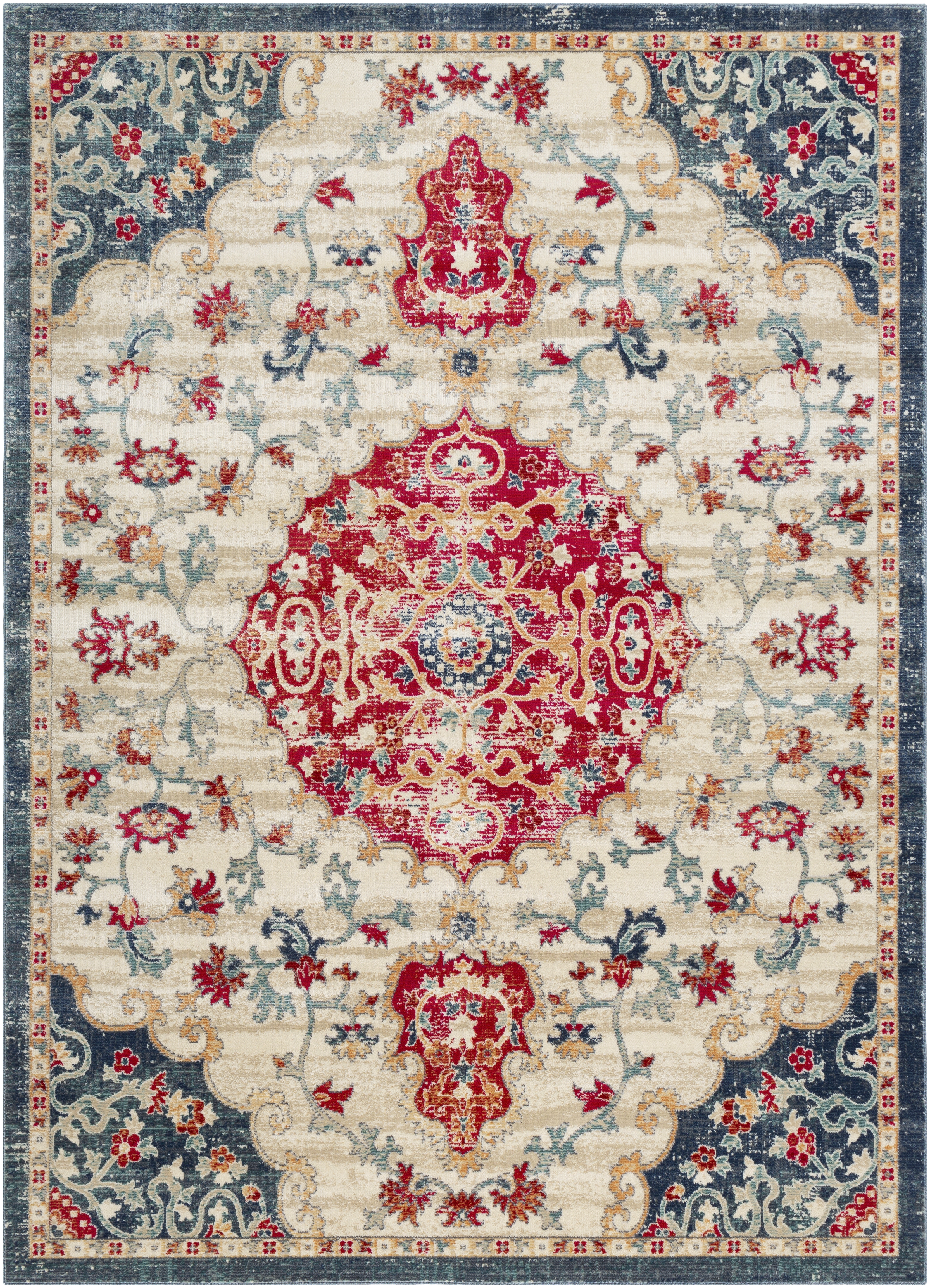 Bohemian Beige Indoor 8'10" x 12'9" Machine Woven Rug - Image 0