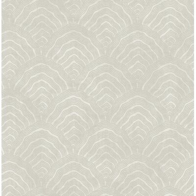 Shafer Scallop 33' x 20.5" Metallic/Foiled Wallpaper Roll - Image 0