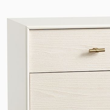 Modernist Bedside Nightstand, White and Wintered Wood, WE Kids - Image 2