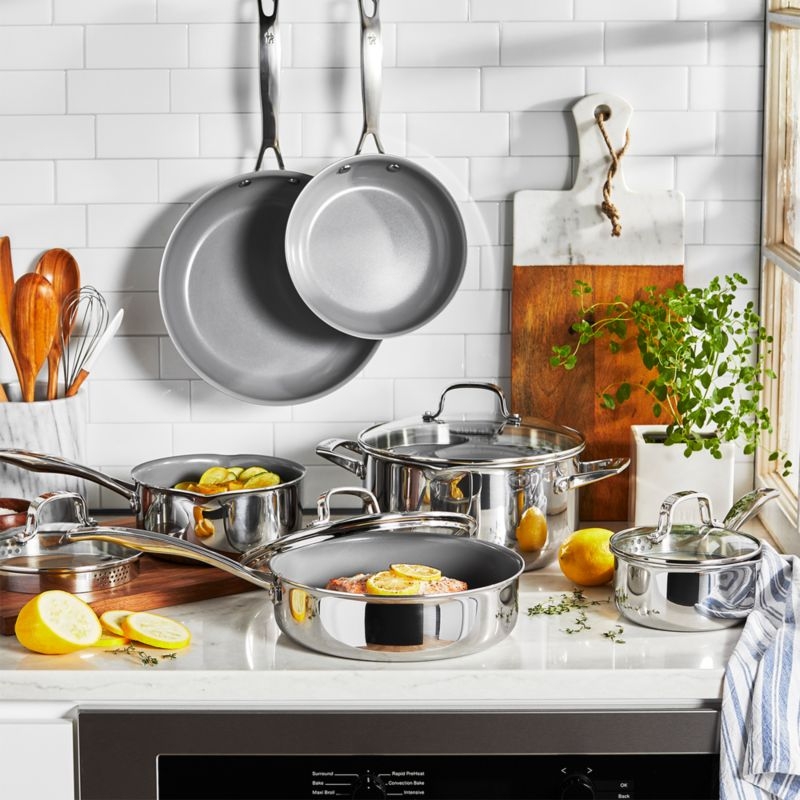 HENCKELS ® Clad H3 10-Piece Stainless Steel Ceramic Nonstick Cookware Set - Image 1