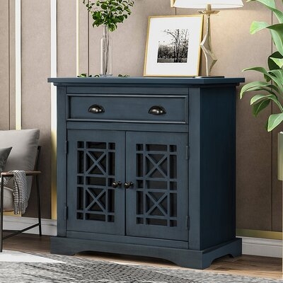 Retro Storage Cabinet Wih Doors And Big Wood Drawer, Home Office Furniture Storage Chest,-CHH-WF195159 - Image 0