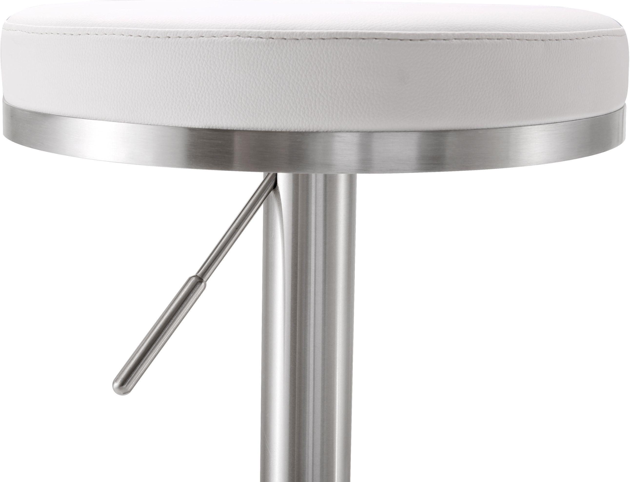 Fano White Stainless Steel Adjustable Barstool - Image 6