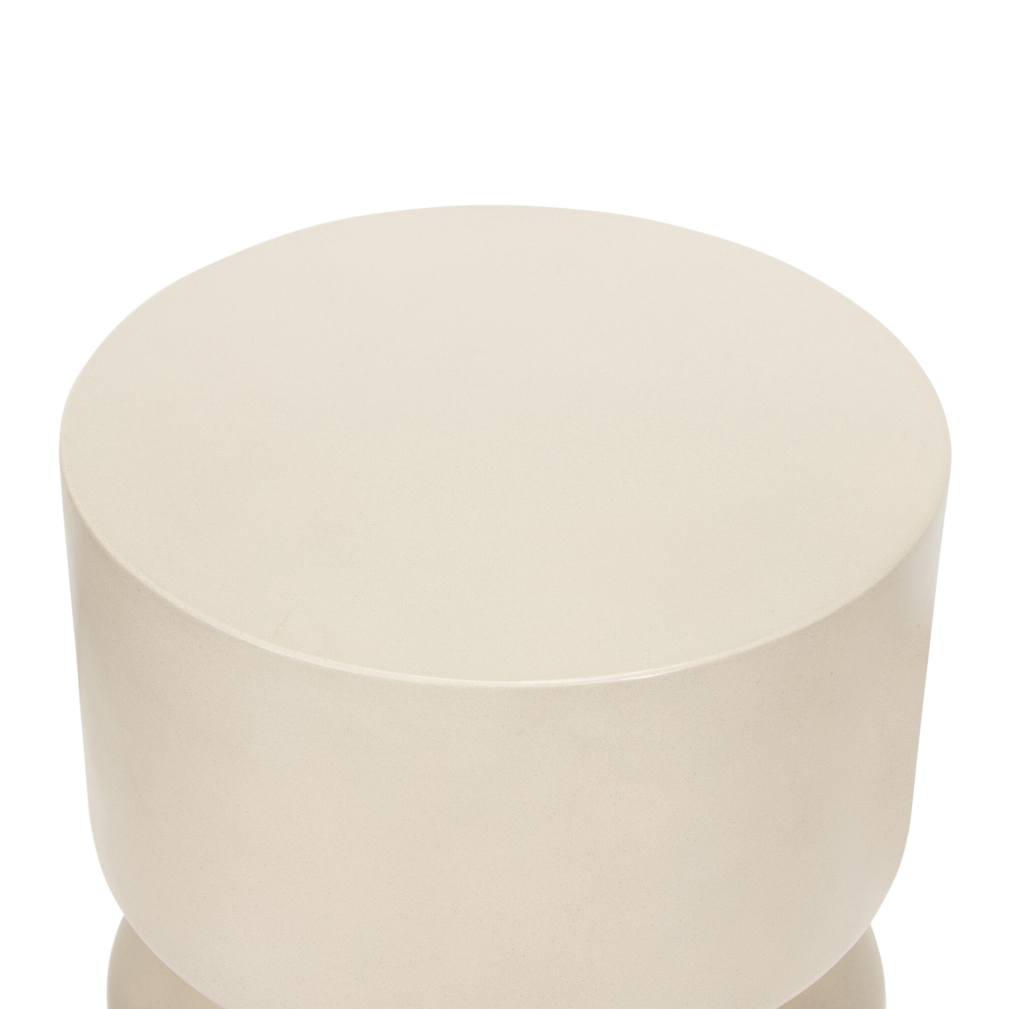 Nahla Outdoor End Table - Parchment White - Image 1