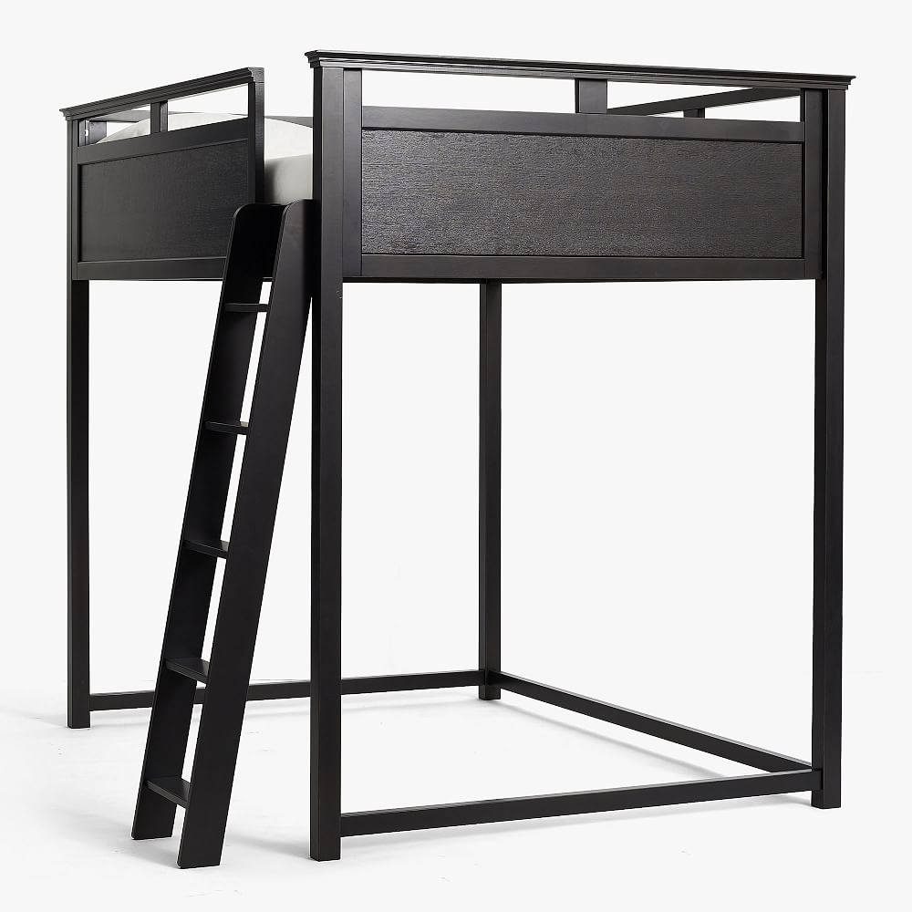 Hampton Loft Bed, Full, Weathered Black - Image 0