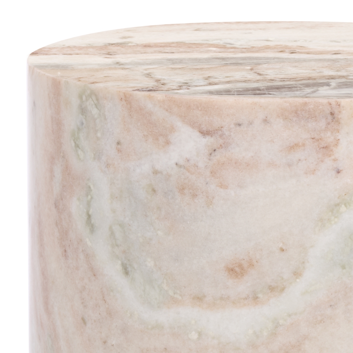 Leahbryanna Round Drink Table - White / Brown - Image 2