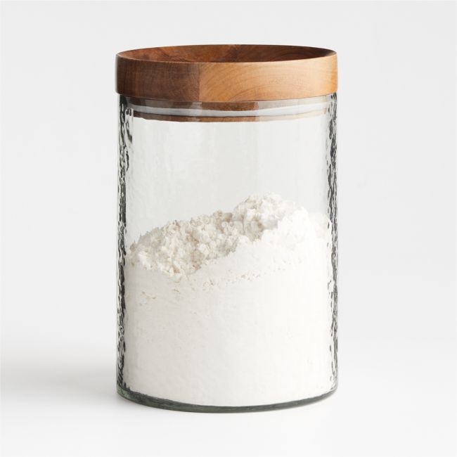 Cooper 5 Lb Extra-Large Glass Canister with Wood Lid - Image 0