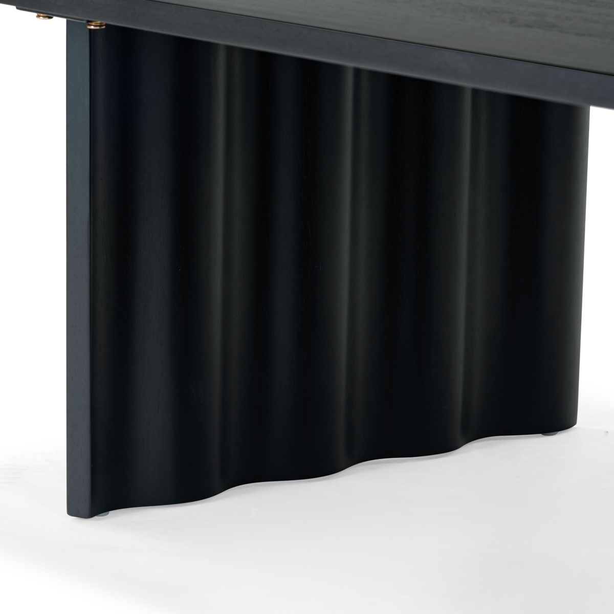 Yurina Rectangle Wood Coffee Table - Black - Image 4