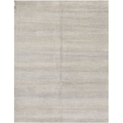Hand-Knotted 8.1' x 10.2' Silver/Gray Area Rug - Image 0