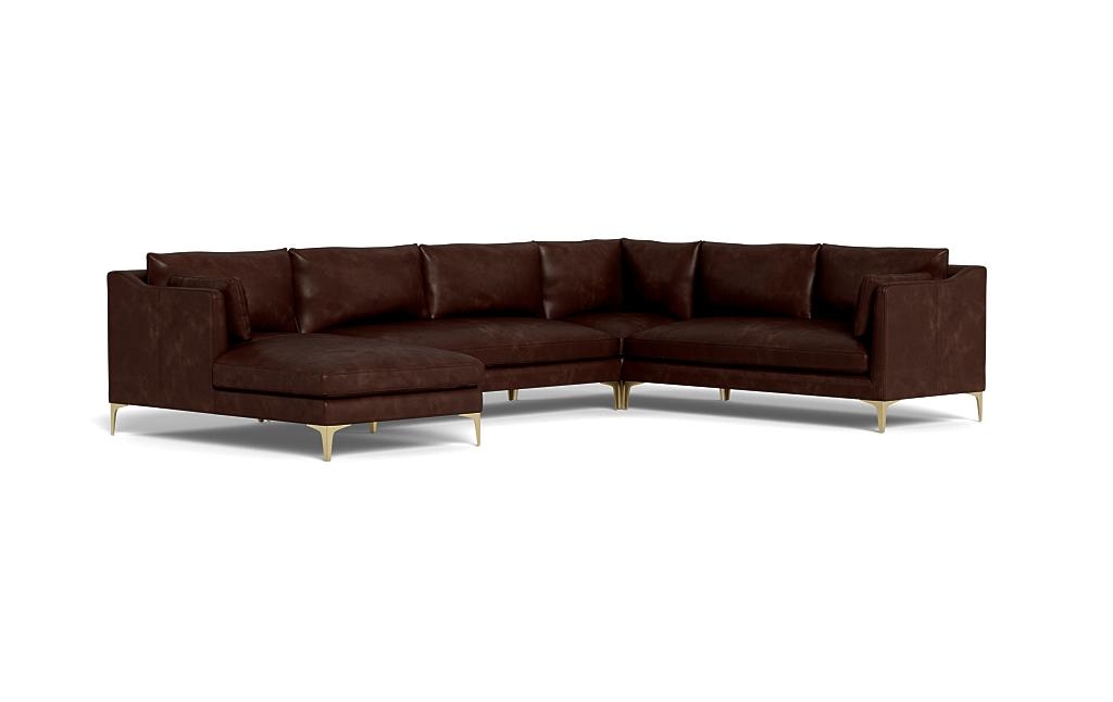 Caitlin Leather 4-Piece Corner Sectional Sofa with Left Chaise by The EverygirlÃ?Â® - Image 1
