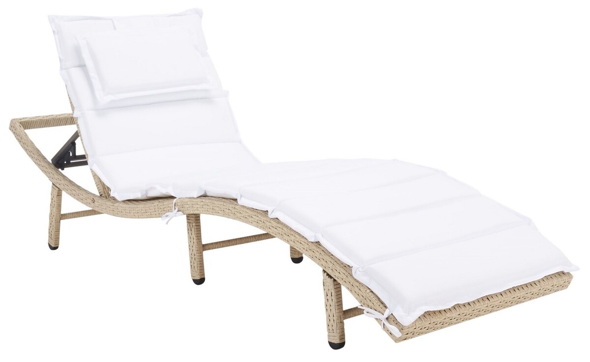 Colley Sunlounger - Beige/White - Safavieh - Image 6