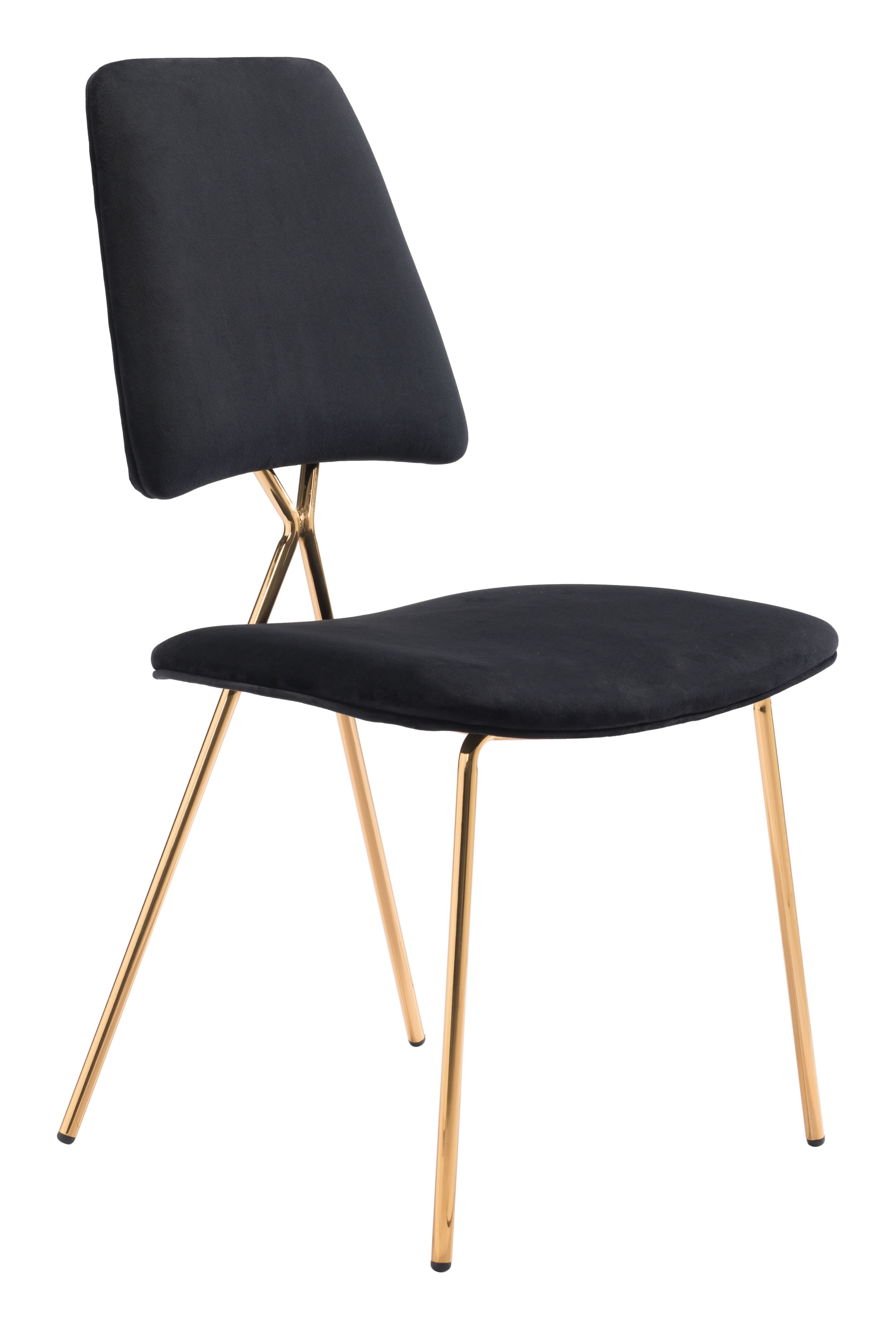 Chloe Dining Chair (Set of 2) Black & Gold - Image 0
