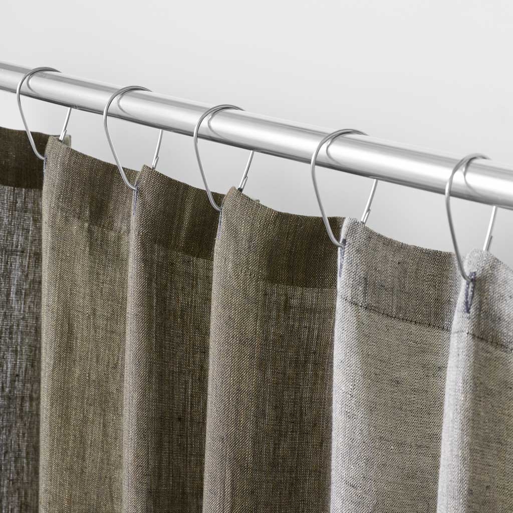 The Citizenry Kaveri Linen Shower Curtain | Olive - Image 1