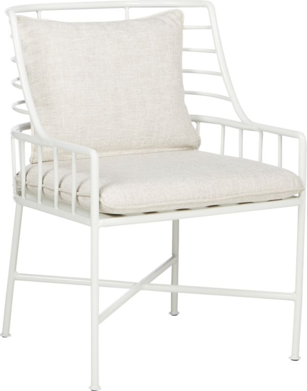 Breton White Metal Dining Chair - Image 2