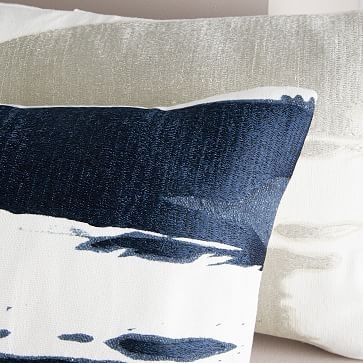Ink Splash Pillow Cover, Set of 2, Midnight, 14"x26" - Image 1