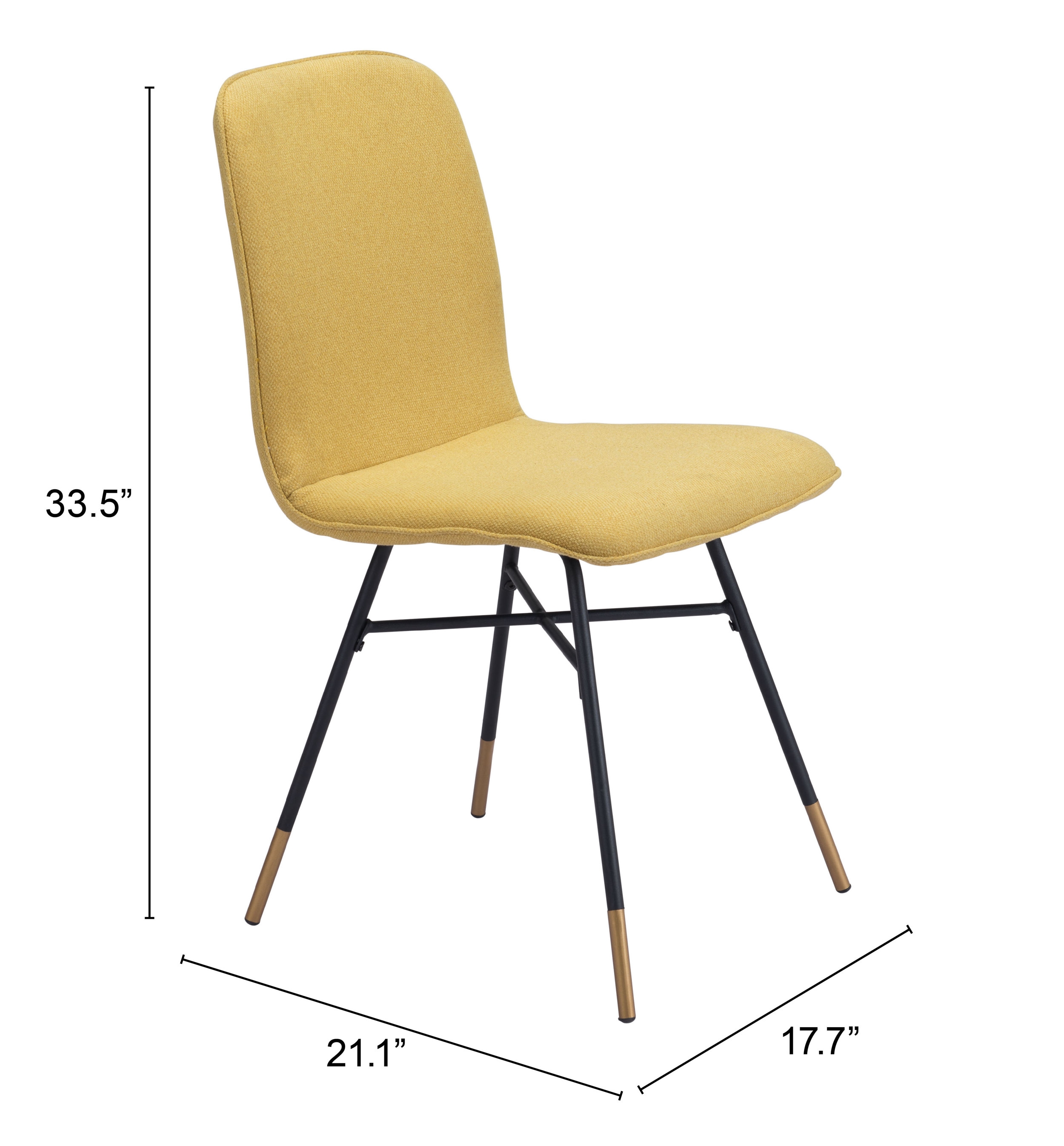 Var Dining Chair (Set of 2) Yellow - Image 6