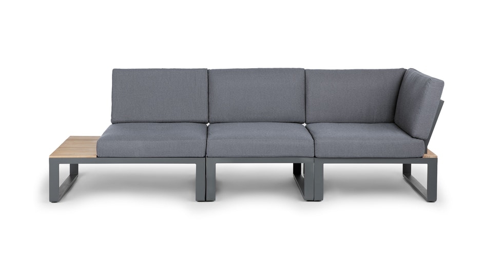 Kezia 100" Outdoor Modular Sofa - Whale Gray - Image 0