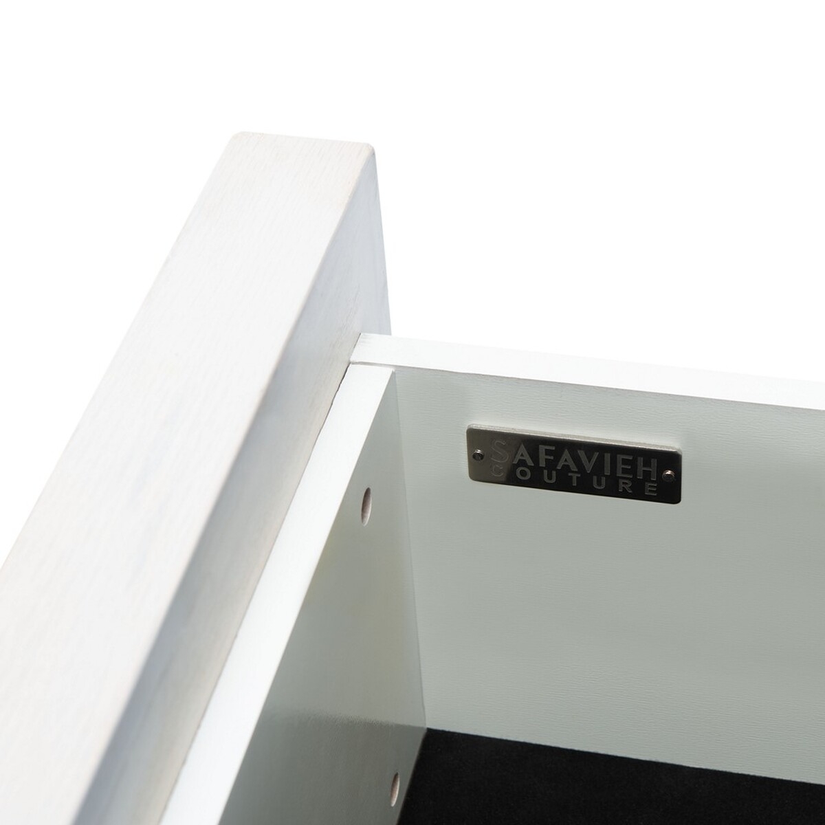 Zeus 2 Drawer Nightstand - White Wash  - Image 4