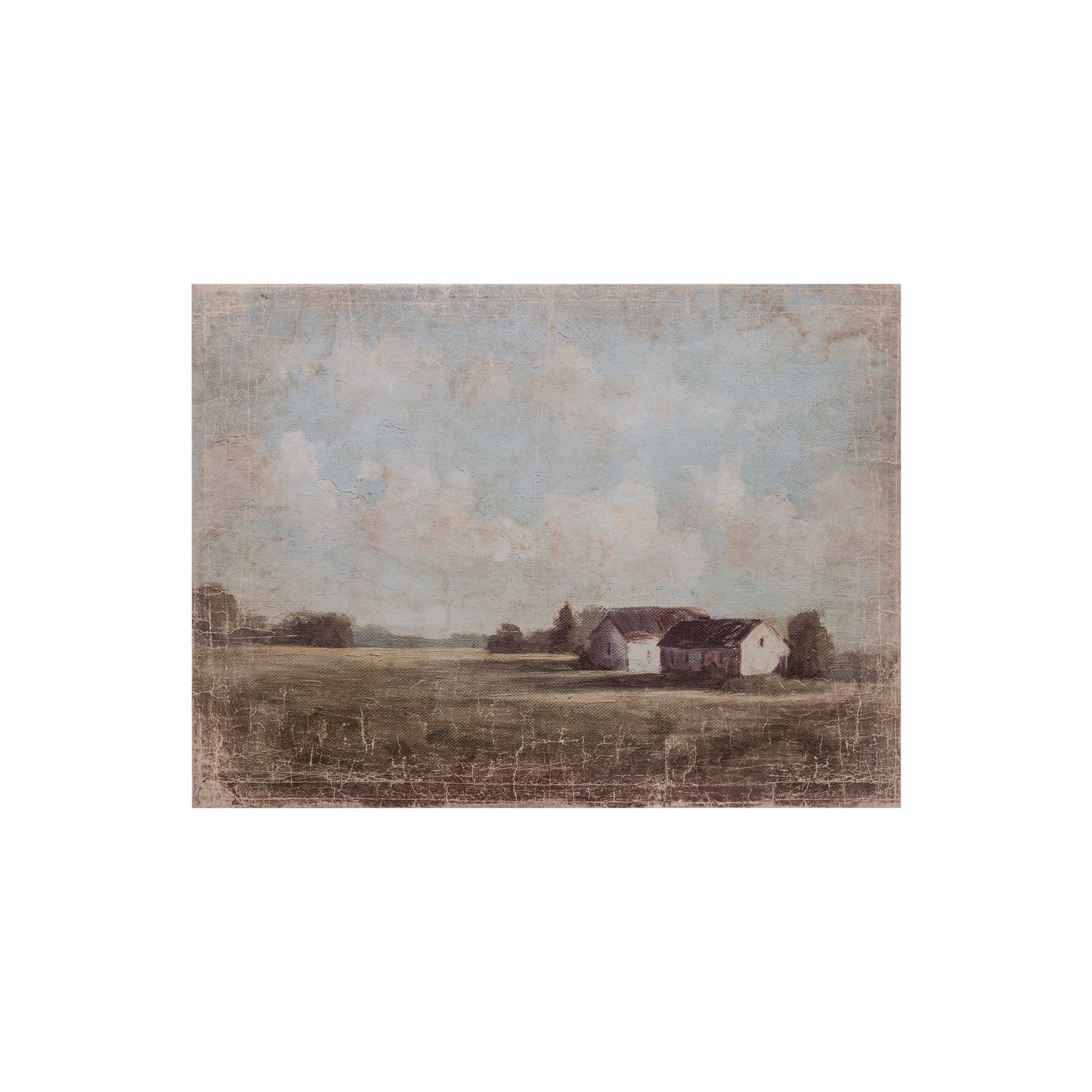 Canvas Wall Décor with Farmhouse Landscape - Image 0