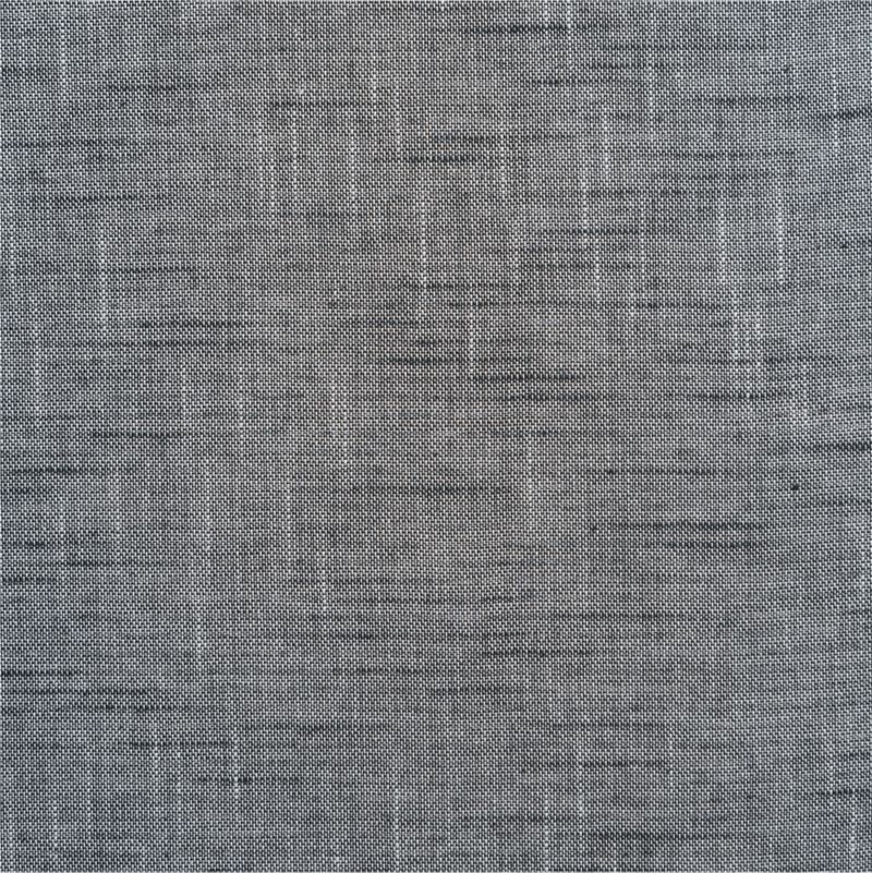 Mist Blue Textural Organic Cotton Chambray Blackout Window Curtain Panel 44"x96" - Image 3