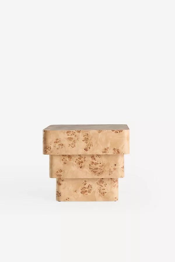 Leonne Burl Wood Side Table - Image 0