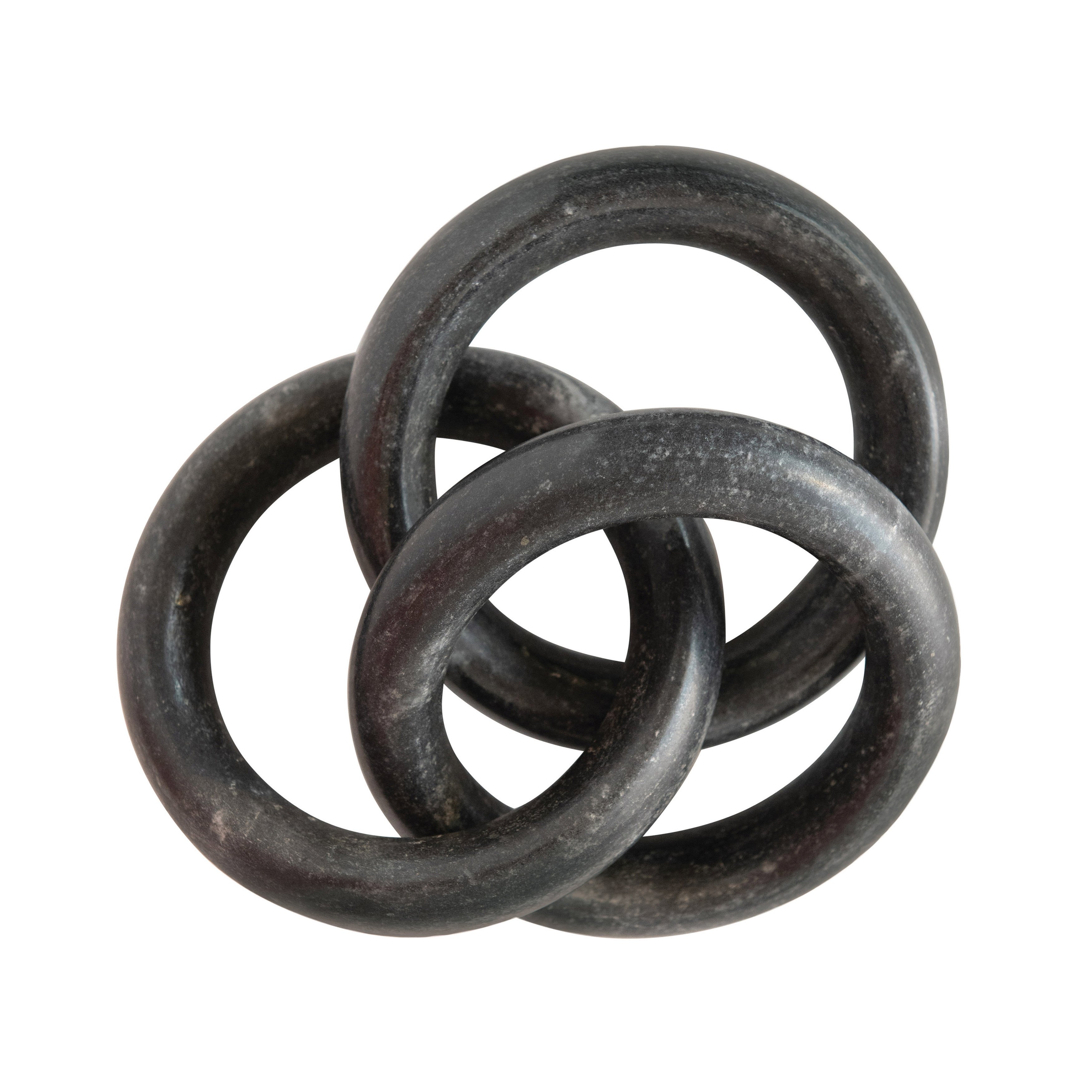 Marble Circle Chain Décor, Black - Image 0