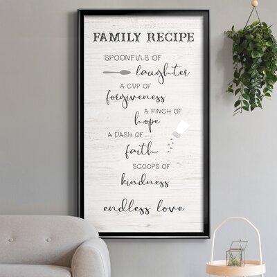 Family Kitchen Recipe- Premium Framed Canvas - Ready To Hang-44262 - Image 0
