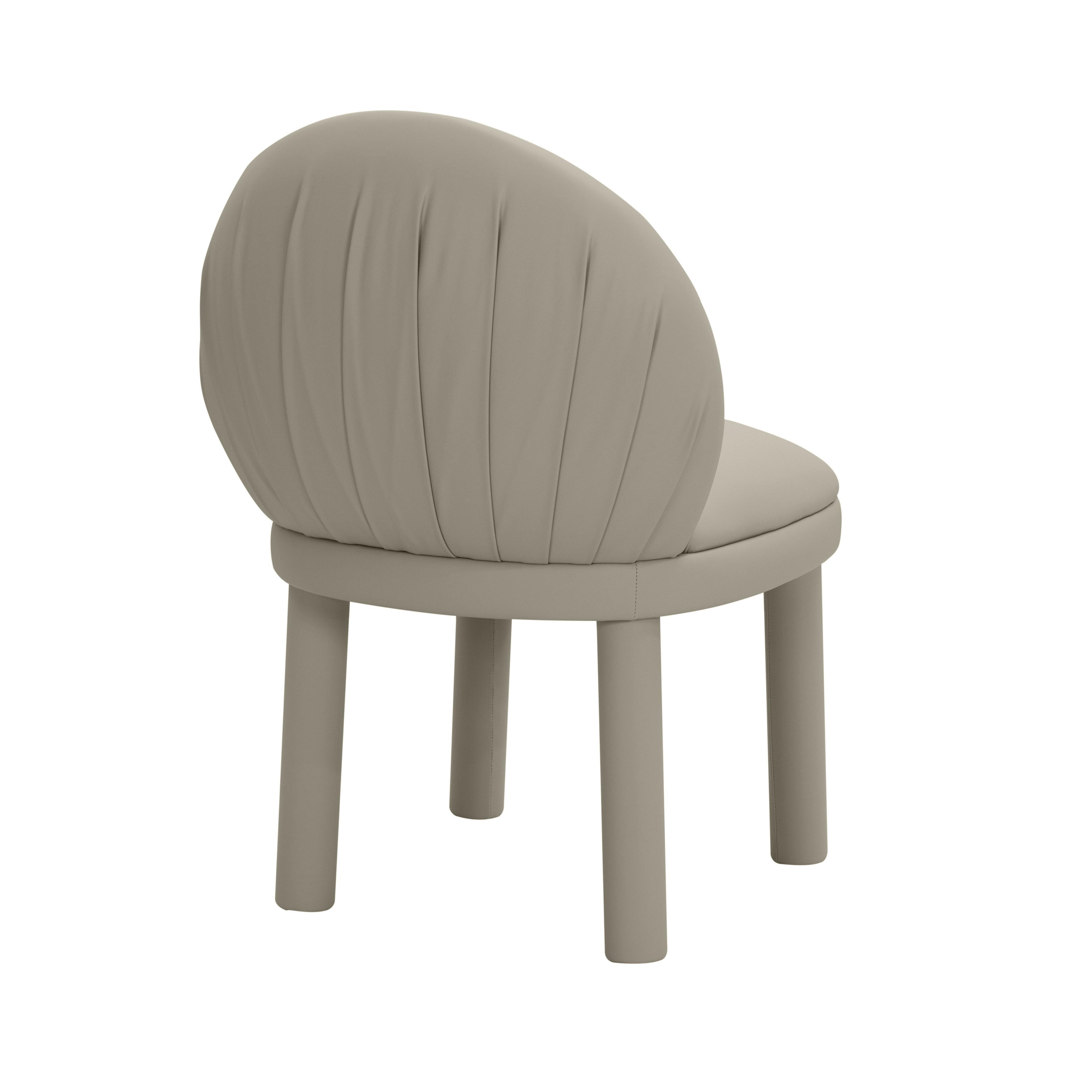 Aliyah Grey Vegan Leather Dining Chair - Image 4