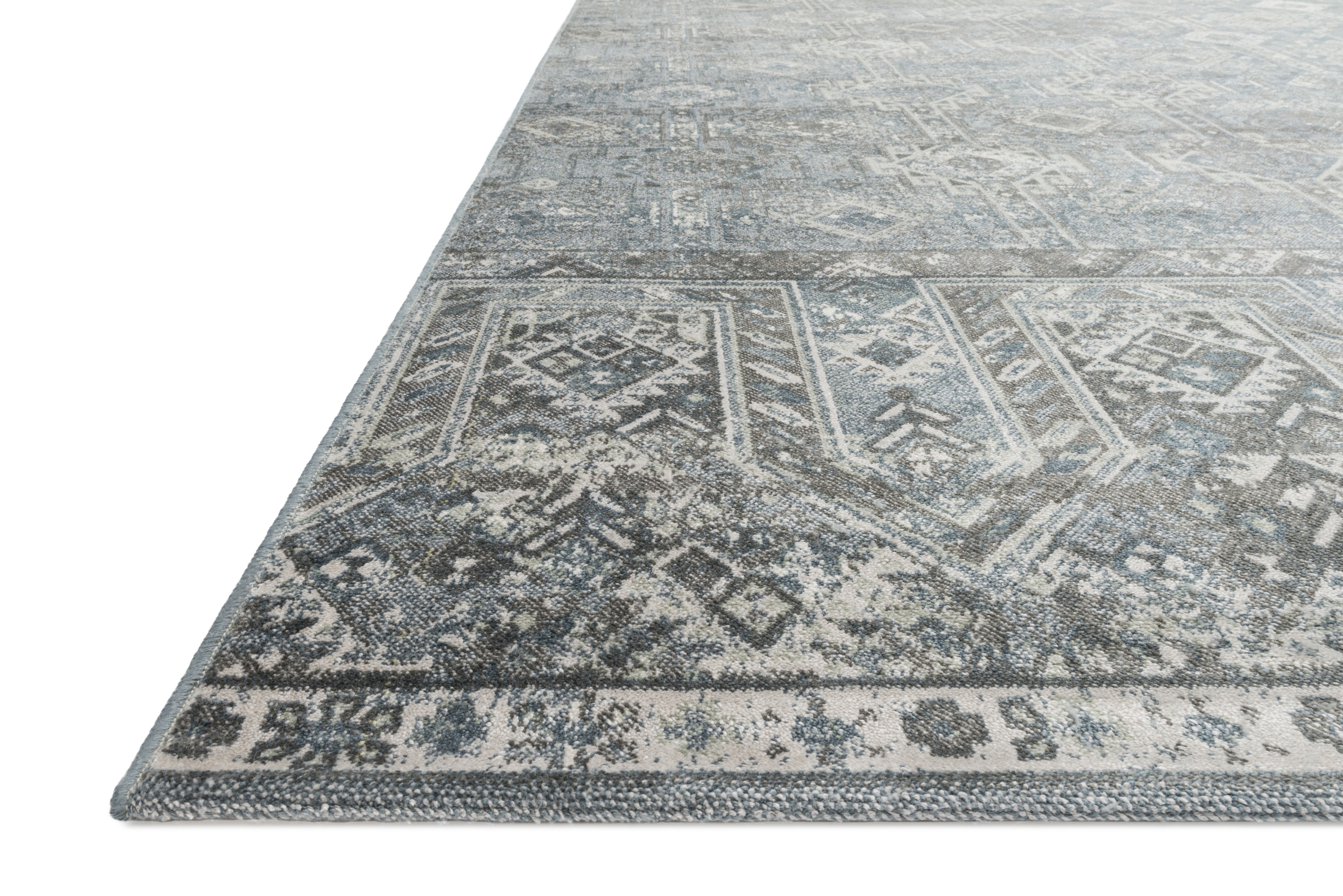 Griffin Rug, 7'6" x 10'5", Gray & Blue - Image 1