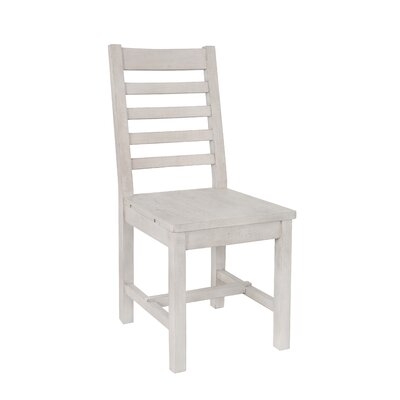 Linea Solid Wood Ladder Back Side Chair in Nordic Ivory - Image 0
