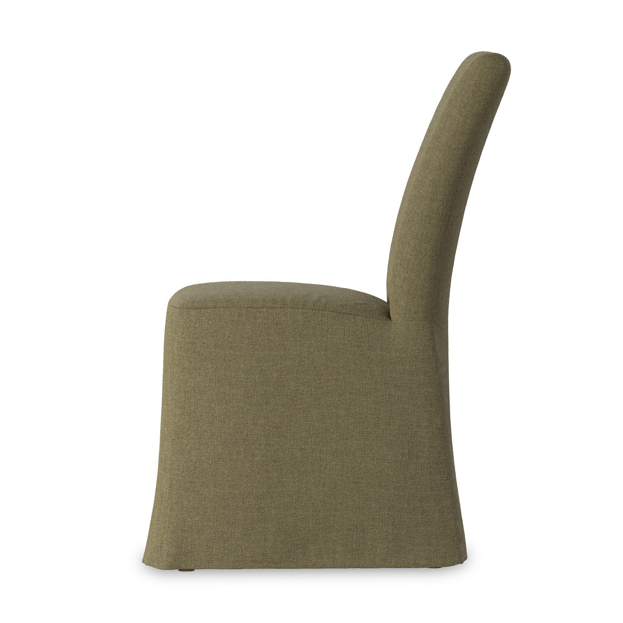 Vista Slipcovered Dining Chair - Broadway Olive - Image 2