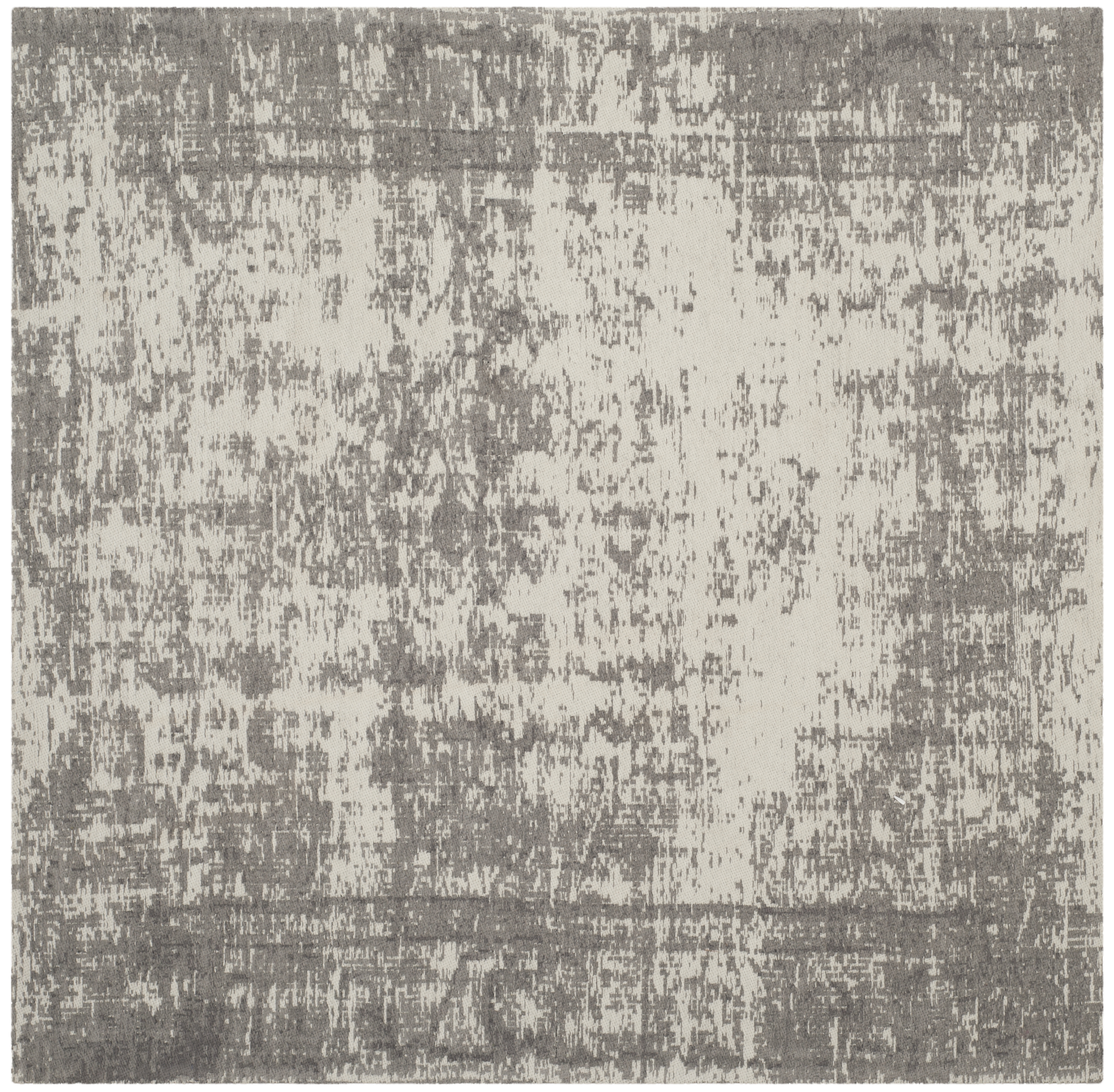 Arlo Home Woven Area Rug, CLV225B, Silver/Ivory,  6' X 6' Square - Image 0